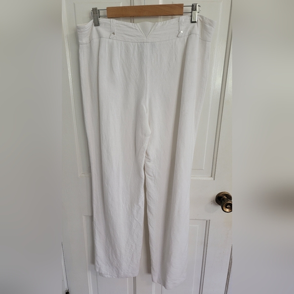 Alfani Wide Leg Linen Pants - Picture 2 of 3